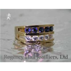 RHJ Synthetic Sapphire & Cubic Zirconium Ring #1658001