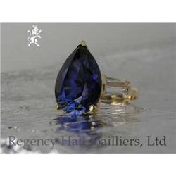 RHJ Special Rich Blue Synthetic Sapphire Ring #1658004