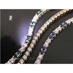 RHJ Simulated Emerald (YAG) & CZ Bracelet #1658009