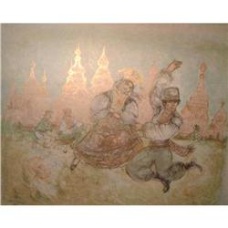 Russian Dancers   Lithograph by  Edna HIbel #1658379