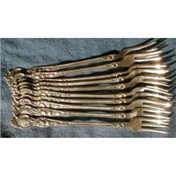 Wallace VIOLET Sterling - SEAfood FORKS (10) #1658474