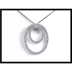Adorable 14K White Gold Diamond Pendant #1658490