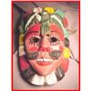 Latin American Folk Art Polychrome Wood Mask  #1658585