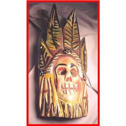 Latin Folk Art  Headdress Wood Mask  #1658586