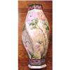 Majolica twisted floral pottery vase #1658657