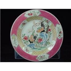 19th Century Chinese Export Plate. Fighting #1658661