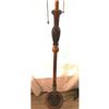 Lamp Floor Wood Column Brass Top 2 Sockets #1658670