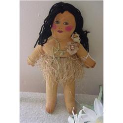Doll Cloth Hawaiian  Girl WPA 1940s #1658775