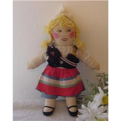 Doll Cloth Swedish Girl  WPA 1940s #1658778