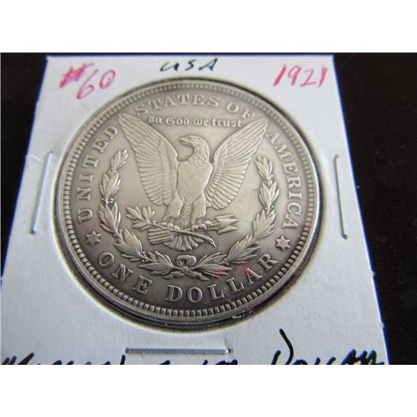 1921 USA MORGAN SILVER DOLLAR