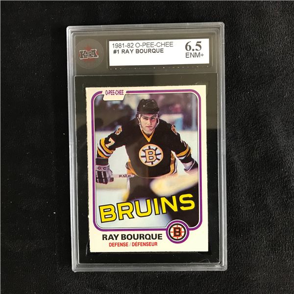 1981-82 O-PEE-CHEE #1 RAY BOURQUE (6.5 ENM+)