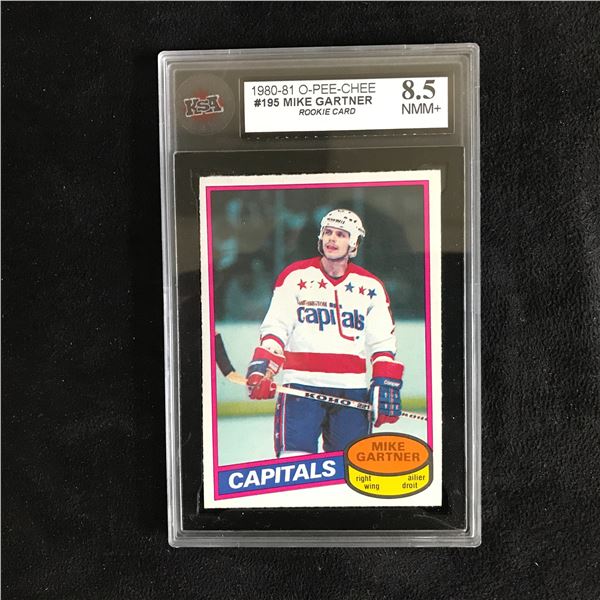 1980-81 O-PEE-CHEE #195 MIKE GARTNER Rookie Card (8.5 NMM+)