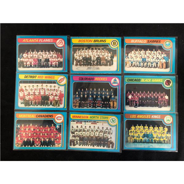 1979-80 O-Pee-Chee Team Checklist Card Lot