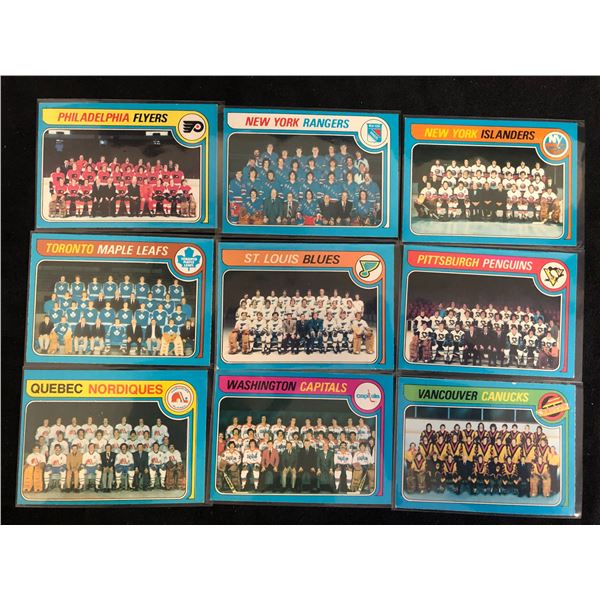 1979-80 O-Pee-Chee Team Checklist Card Lot