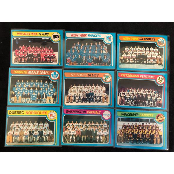 1979-80 O-Pee-Chee Team Checklist Card Lot