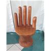 Image 1 : Wooden Carved Giant 'Hand' Chair, 41" Height