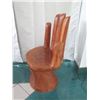 Image 4 : Wooden Carved Giant 'Hand' Chair, 41" Height