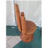 Image 7 : Wooden Carved Giant 'Hand' Chair, 41" Height