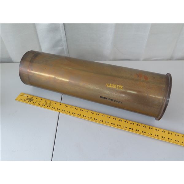 Vintage 1943 WWII  Brass Shell 25" Tall, 6" Dia.