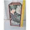 Image 10 : Vintage Koa Lamp w/ Monstera Leaf Accents, 28" Height