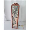 Image 5 : Vintage Koa Lamp w/ Monstera Leaf Accents, 28" Height