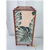 Image 6 : Vintage Koa Lamp w/ Monstera Leaf Accents, 28" Height