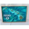 Image 1 : Vintage Primo Beer Framed Display, Raised Hawaiian Islands, 17"x26" (Minor Damage - one crack and on