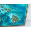 Image 3 : Vintage Primo Beer Framed Display, Raised Hawaiian Islands, 17"x26" (Minor Damage - one crack and on
