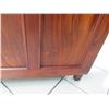 Image 13 : Wooden Desk with Inlaid Brass Filigree & Hardware, 59" x  29" x 31" H (cosmetic age blemishes)