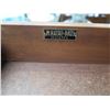 Image 25 : Wooden Desk with Inlaid Brass Filigree & Hardware, 59" x  29" x 31" H (cosmetic age blemishes)