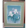 Image 1 : Framed David Lee Print - Orchids 32" x 25.5"