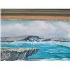 Image 3 : Framed Original Painting, 1983, Signed by Artist Joseph Pimental of Laie Point 22" x 37"