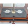 Image 2 : Antique Weight Scale in Glass Display Case 16.5"W x 9"D x 18"H