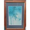 Image 1 : David Lee Print in Koa Frame, Signed on Print, 1979, 30.5" x 32" Dedicated to Bryan and Cindy