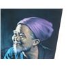 Image 2 : Vintage Oil on Black Velvet, Man with Cane, Signed by Artist Chotai Yonaha, 1969 (24x32), Framed