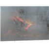 Image 2 : Oil on Board, Vintage Volcano School Work, 22"x50" (cosmetic damage)