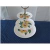 Image 7 : Vintage Santa Anita Ware 3-Tier Server w/ Yellow Hibiscus Motif 15" Tall