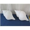Image 1 : Qty 2 Large Seashells, Plaster-Like Material 31" L, 15"H