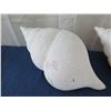 Image 3 : Qty 2 Large Seashells, Plaster-Like Material 31" L, 15"H