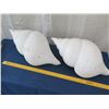 Image 5 : Qty 2 Large Seashells, Plaster-Like Material 31" L, 15"H