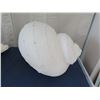 Image 3 : Qty 2 Large Seashells, Plaster-Like Material 30" L x 21"H