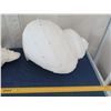 Image 9 : Qty 2 Large Seashells, Plaster-Like Material 30" L x 21"H