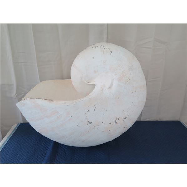 Qty 1 Giant Nautilus Seashell, Plaster-Like Material 41" L, 27"H
