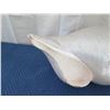 Image 3 : Qty 1 Large Silver-Tone Seashell, Plaster-Like Material31" L, 15"H