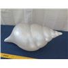 Image 4 : Qty 1 Large Silver-Tone Seashell, Plaster-Like Material31" L, 15"H