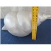 Image 6 : Qty 1 Large Silver-Tone Seashell, Plaster-Like Material31" L, 15"H