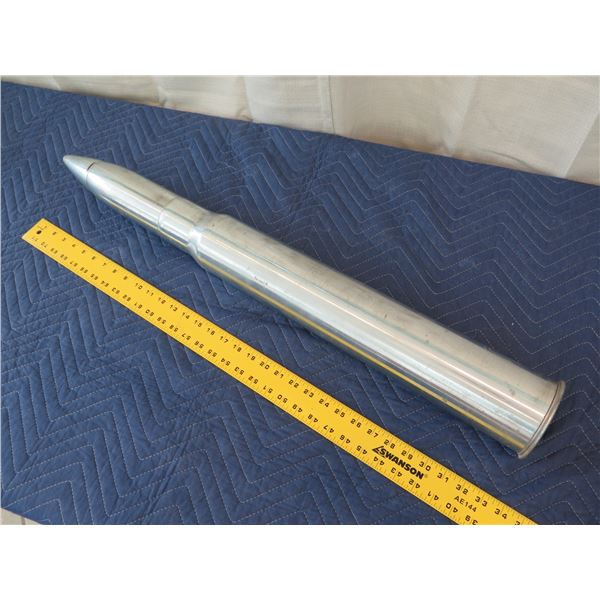 Navy Inert Shell 3", 35" Tall, 1944 (Nickel-Plated for Presentation)