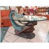 Image 3 : Bronze Mermaid Coffee Table w/ Glass Top, 25"W, 50" Long
