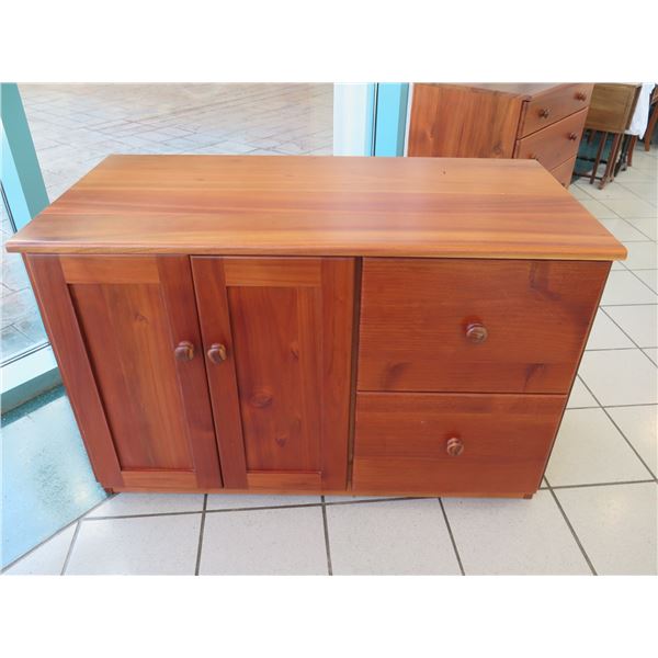 Wooden Cabinet  w/ Drawers, 44" x 22" 29.5"H