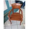 Image 1 : Wooden Barrel-Back Armchair, 36" Back Height